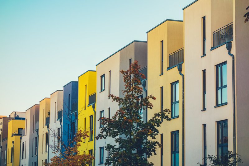 Vecindario de departamentos en venta en Puebla.